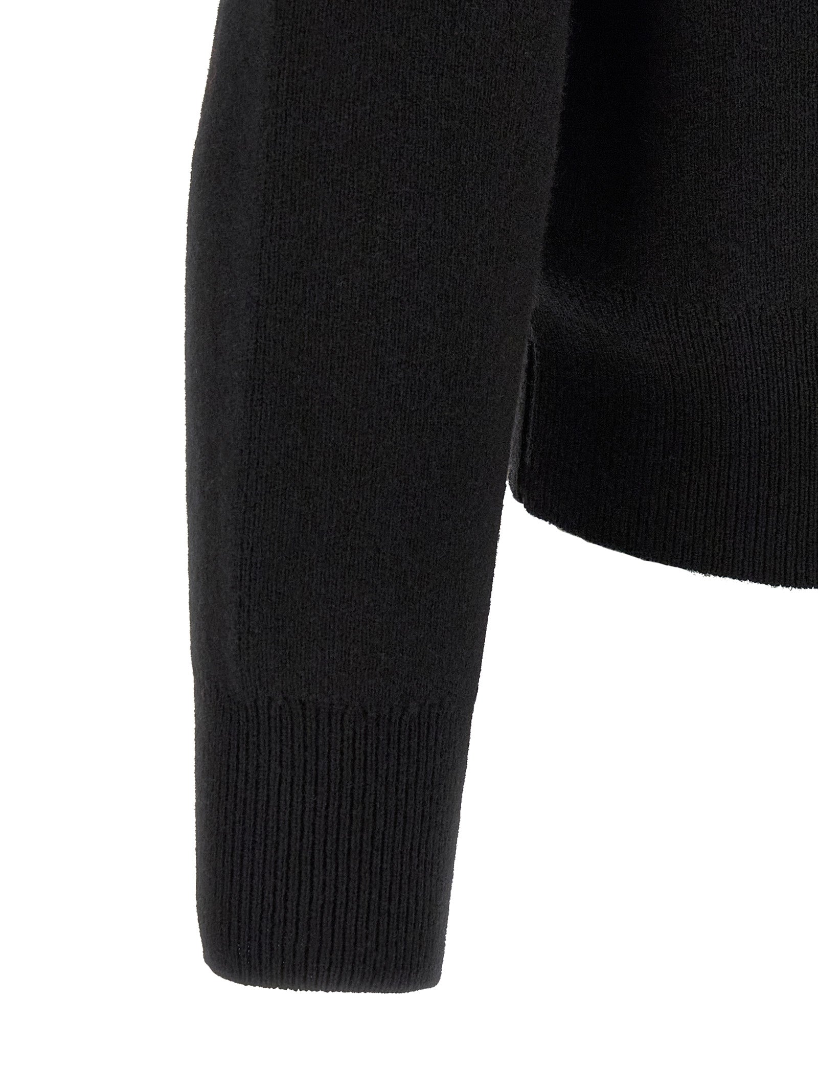 Ami Paris Black Wool Cardigan