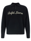 Polo Ralph Lauren Black Wool Polo Shirt