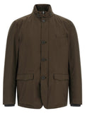 Herno Brown Polyester Full-Length Jacket