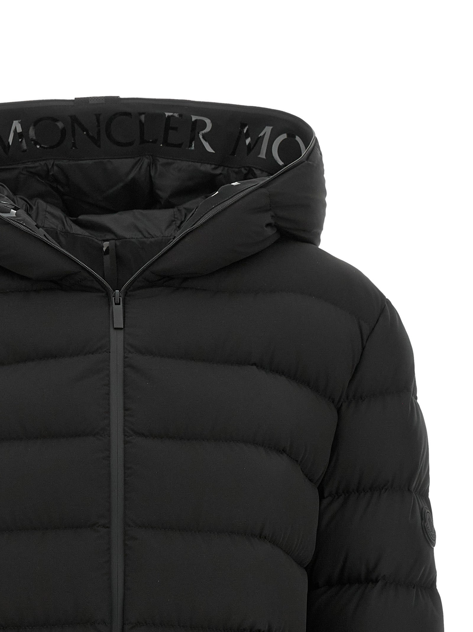 Moncler Black Polyester Full-Length Jacket