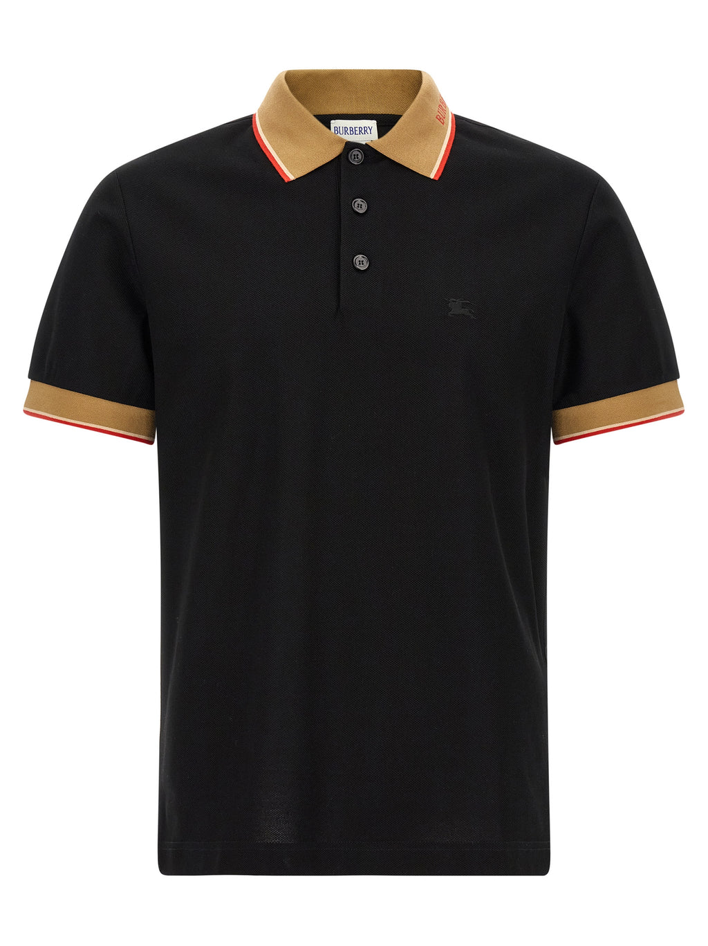 Burberry Black Cotton Polo Shirt