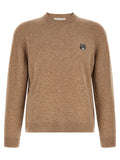 Maison Kitsuné Beige Wool Cardigan