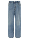 Ami Paris Blue Cotton Relaxed Fit Jeans