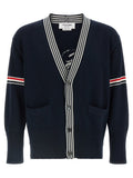 Thom Browne Blue Cotton Cardigan