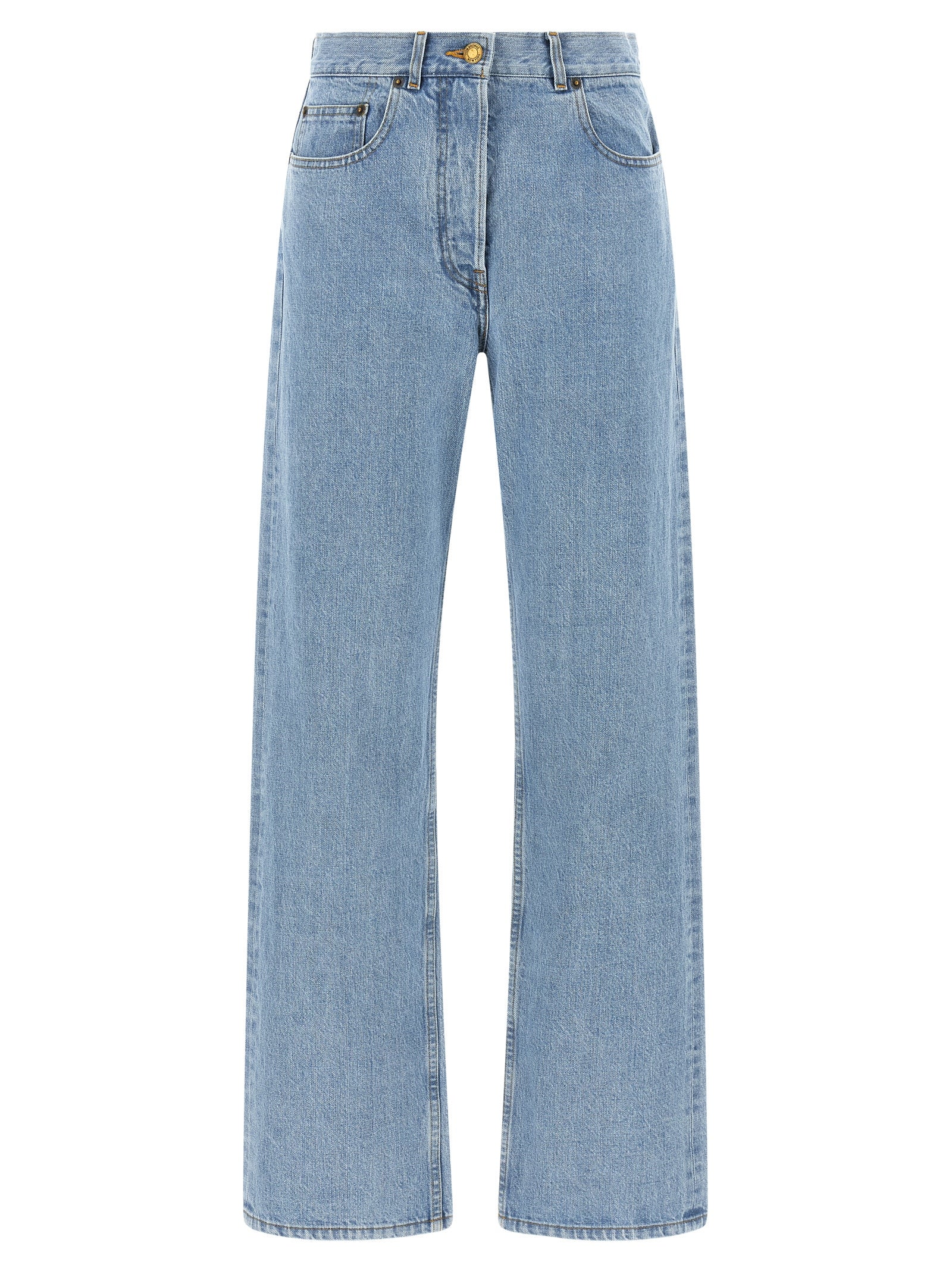 Thom Browne Blue Cotton Straight-Leg Jeans