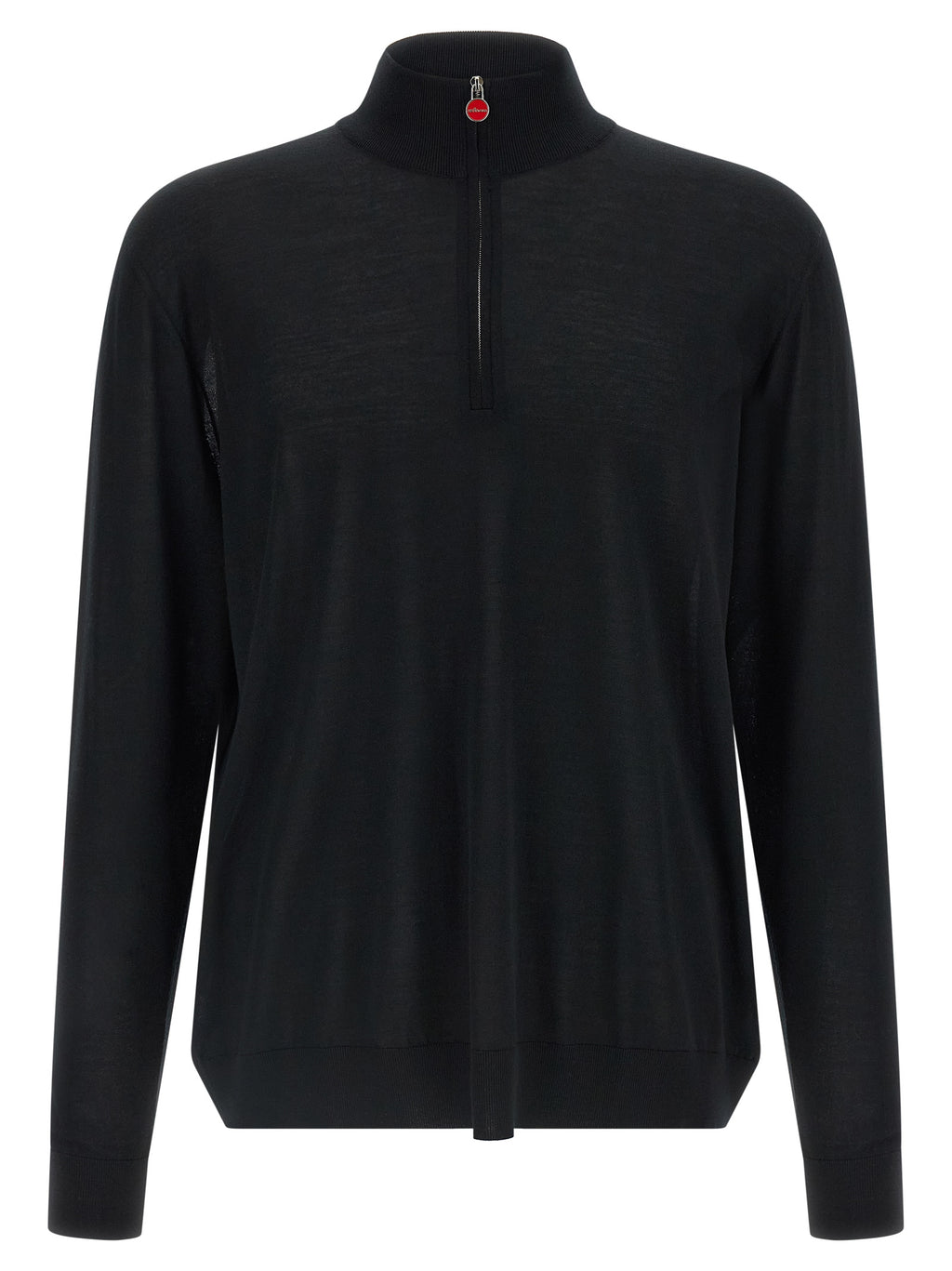 Kiton Black Wool Cardigan