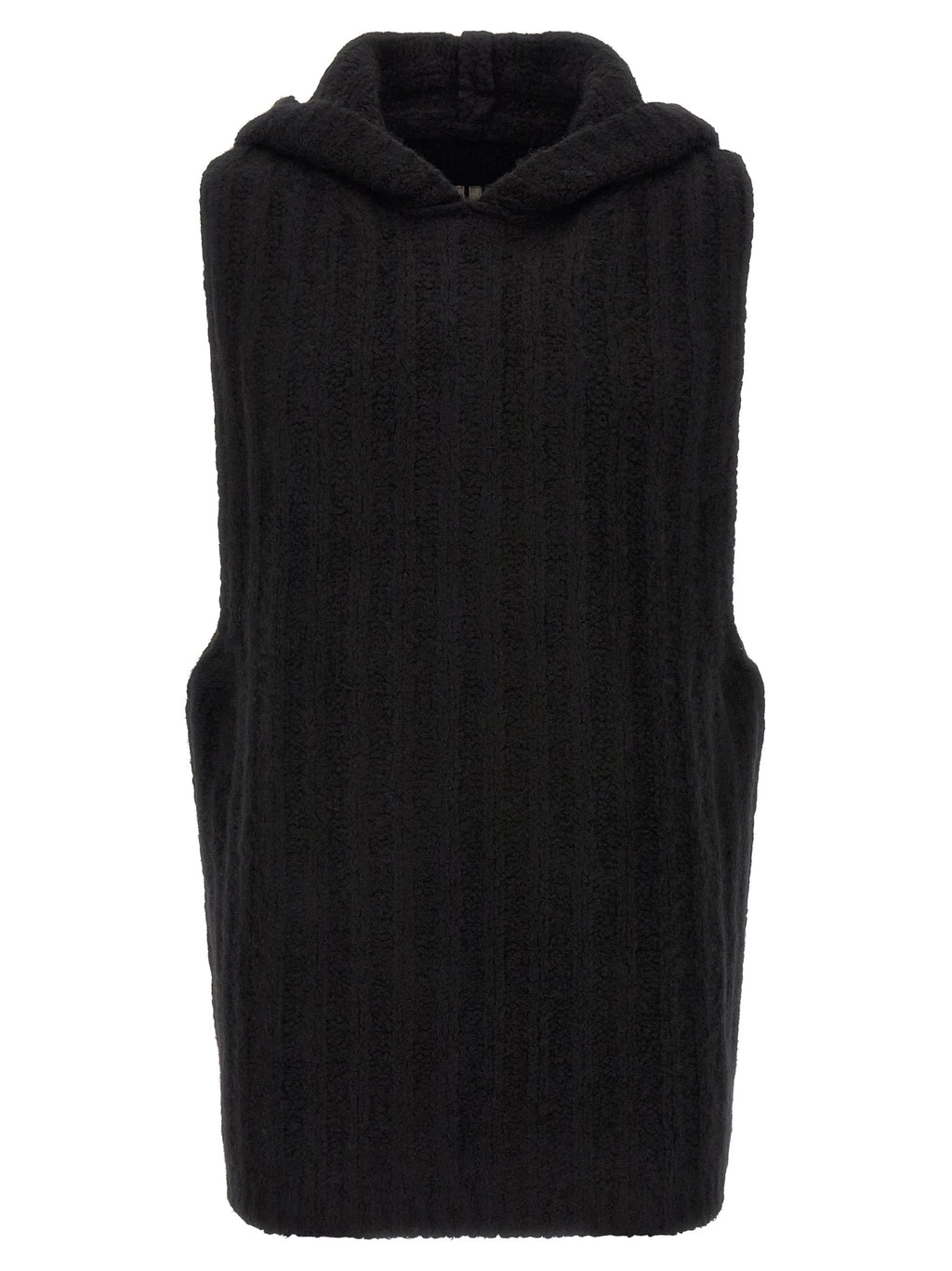 Rick Owens Black Cashmere Sleeveles Sweater