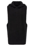 Rick Owens Black Cashmere Sleeveles Sweater
