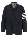 Thom Browne Blue Polyester Biker Jacket