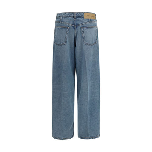 Ami Paris Blauwe Katoenen Spijkerbroek Denim