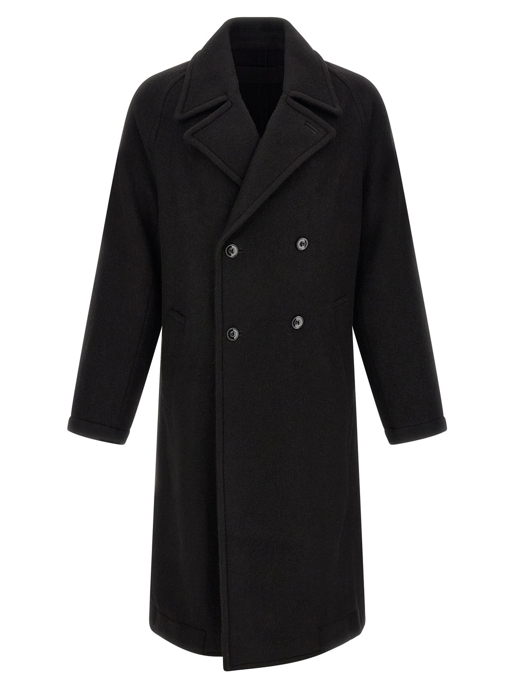 Lemaire Black Wool Coat
