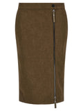 PINKO Brown Viscose Midi Skirt