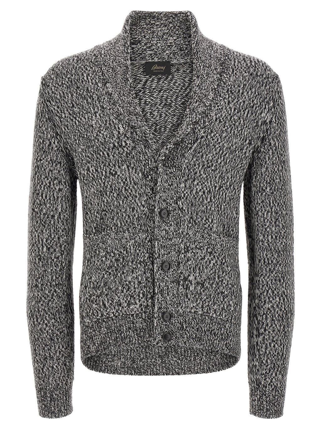 Brioni Bicolor Wool Cardigan