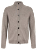 Brioni Beige Cashmere Cardigan