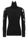 Ermanno Scervino Black Virgin Wool Cardigan