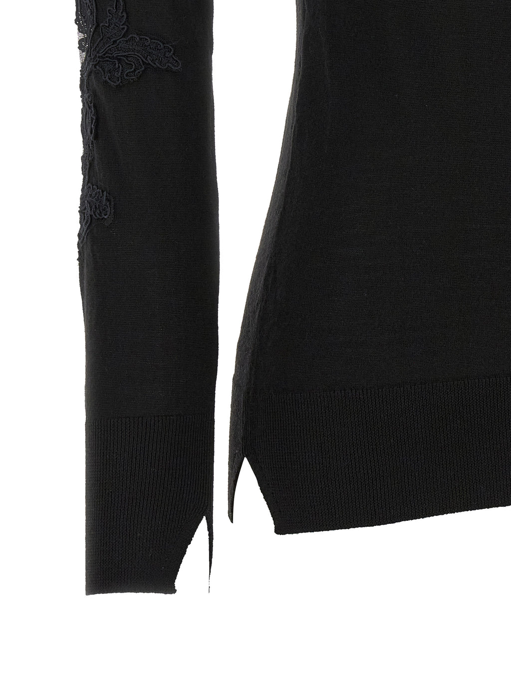 Ermanno Scervino Black Virgin Wool Cardigan