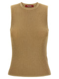 Max Mara Gold Polyamide Sleeveles T-Shirt