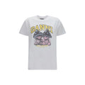 Ganni White Cotton T-Shirt