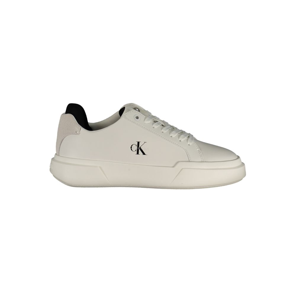 Calvin Klein White Polyester Athletic Sneakers