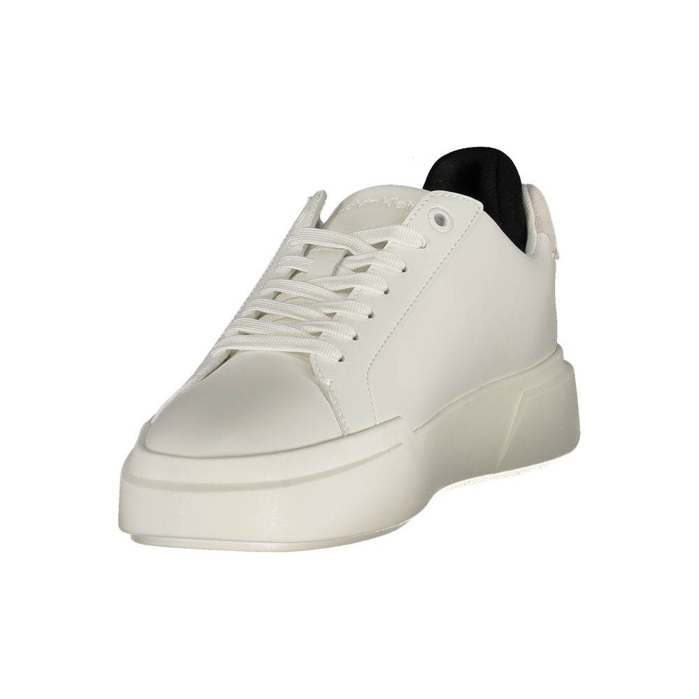 Calvin Klein White Polyester Athletic Sneakers
