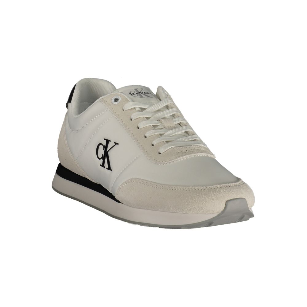 Calvin Klein White Polyester Athletic Sneakers