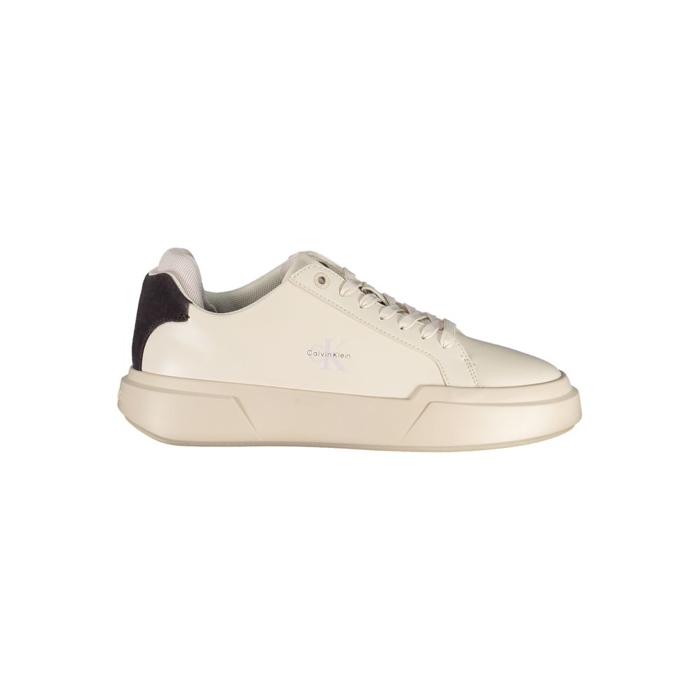 Calvin Klein White Polyester Athletic Sneakers