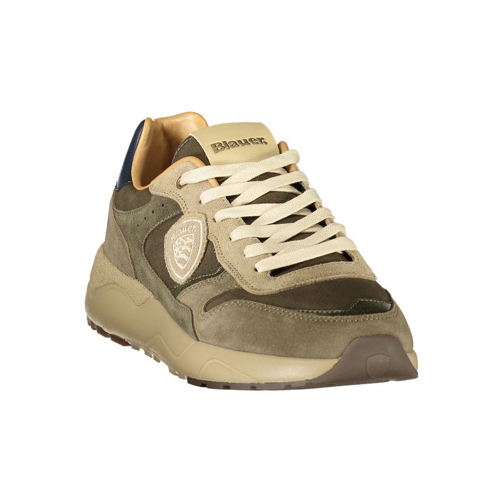 Blauer Green Polyester Athletic Sneakers