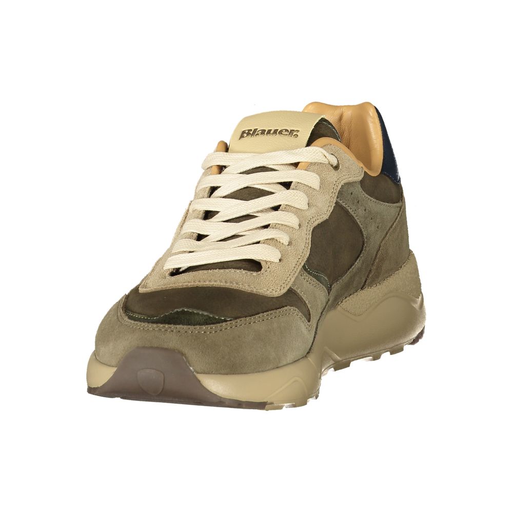 Blauer Green Polyester Athletic Sneakers