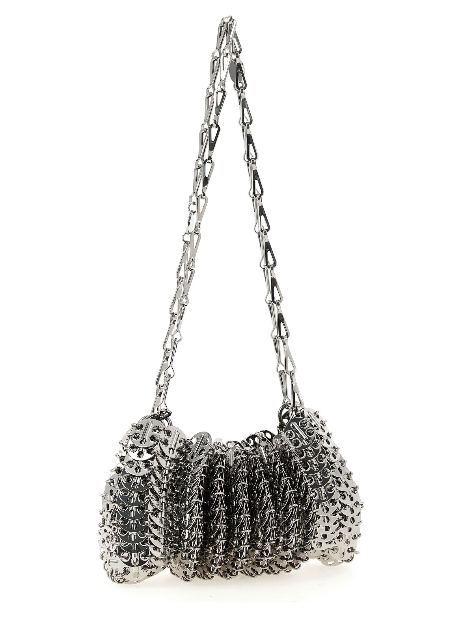 Paco Rabanne Silver Stainless Steel Shoulder Bag
