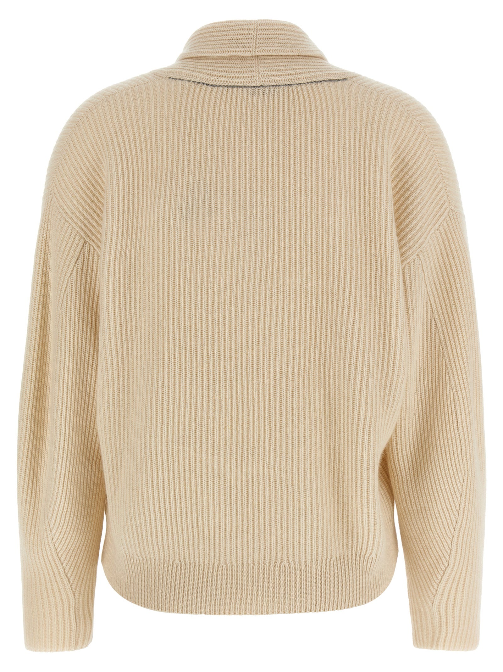 Brunello Cucinelli Beige Cashmere Cardigan