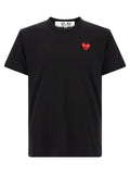 Comme Des Garçons Play Black Cotton T-Shirt