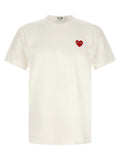 Comme Des Garçons Play White Cotton T-Shirt