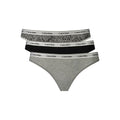 Calvin Klein Grey Cotton Womens Thong