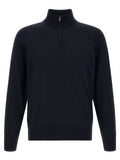 Hugo Boss Blue Virgin Wool Cardigan