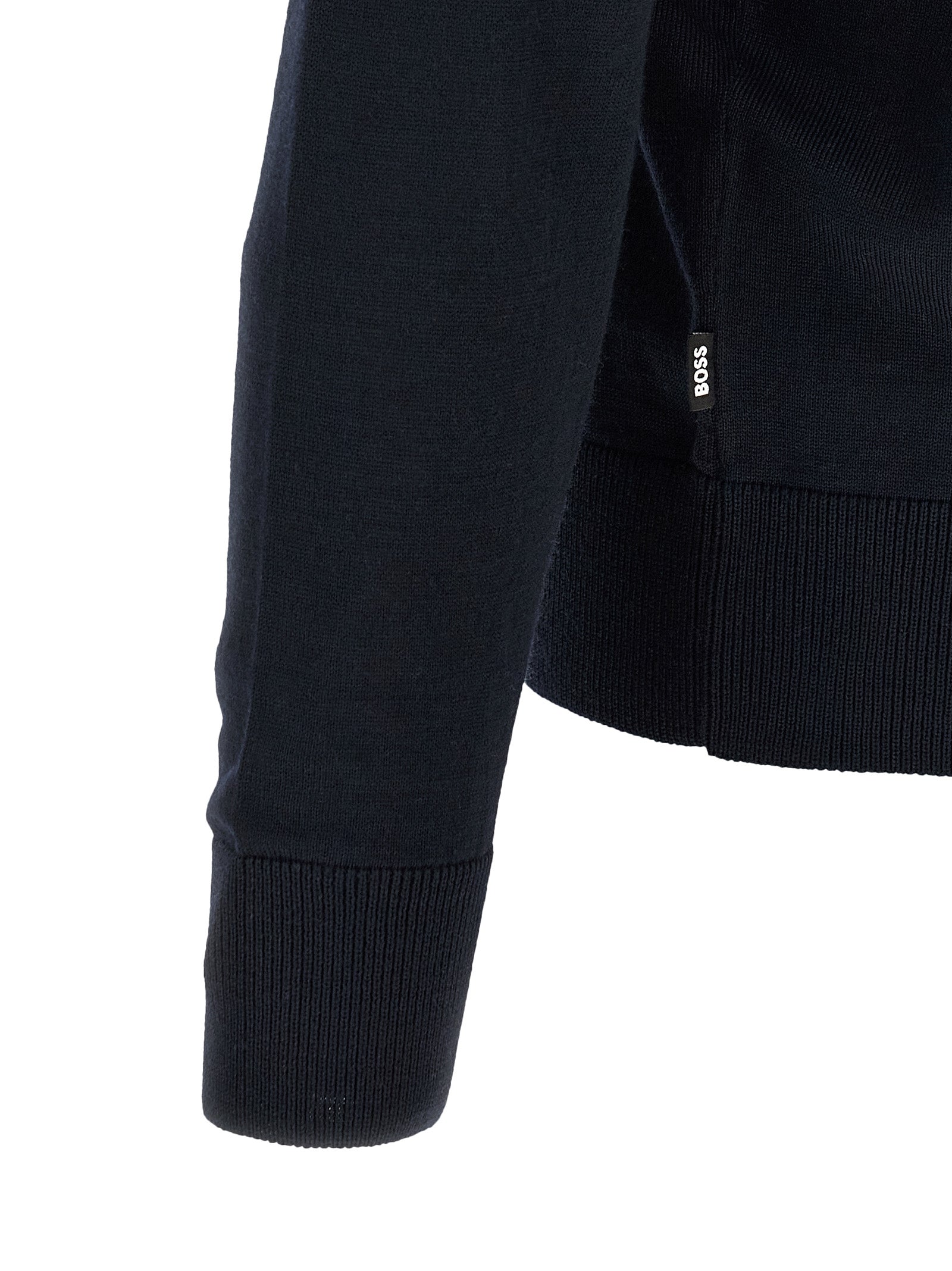 Hugo Boss Blue Virgin Wool Cardigan