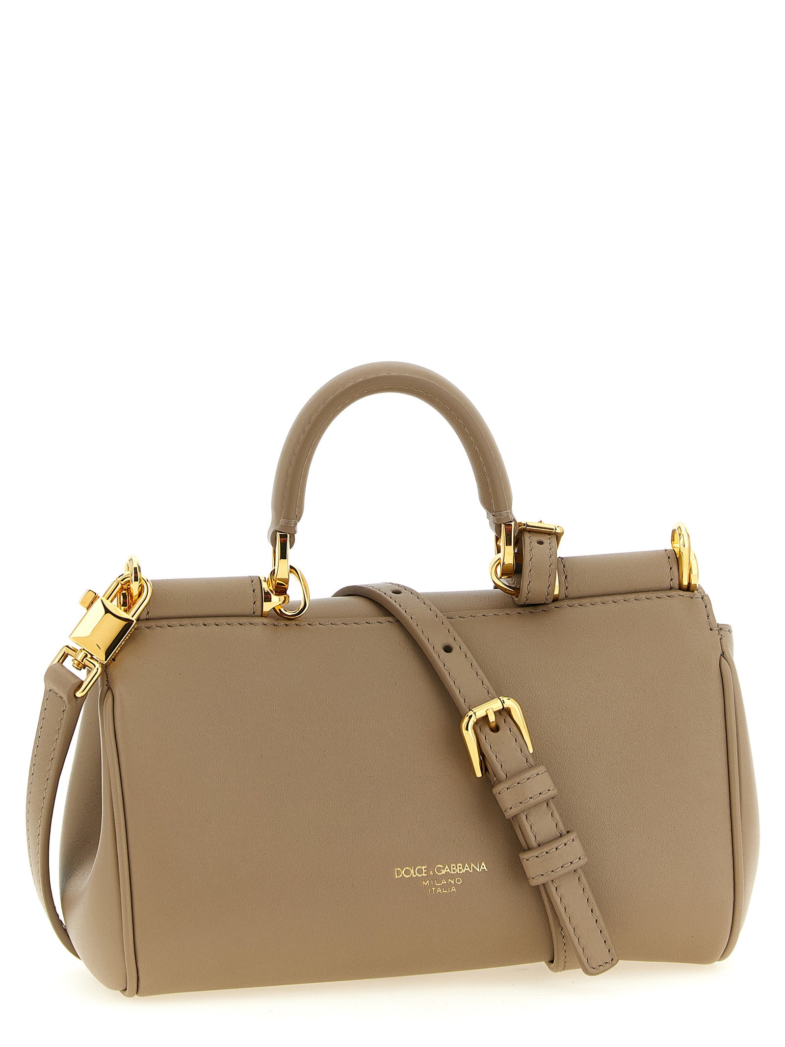 Dolce & Gabbana Beige Calfskin Crossbody Bag