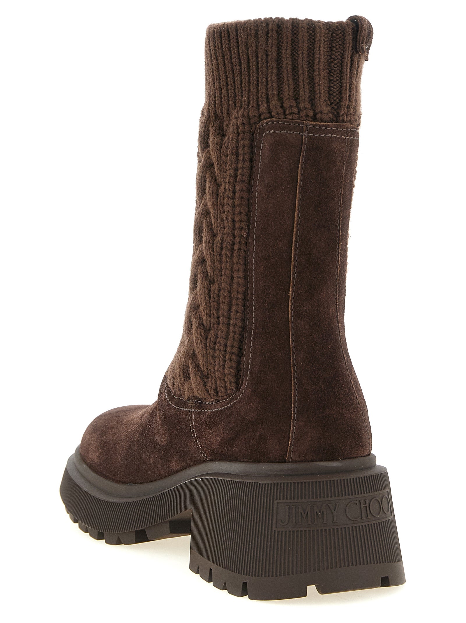 Jimmy Choo Brown Lamb Leather Ankle Boots