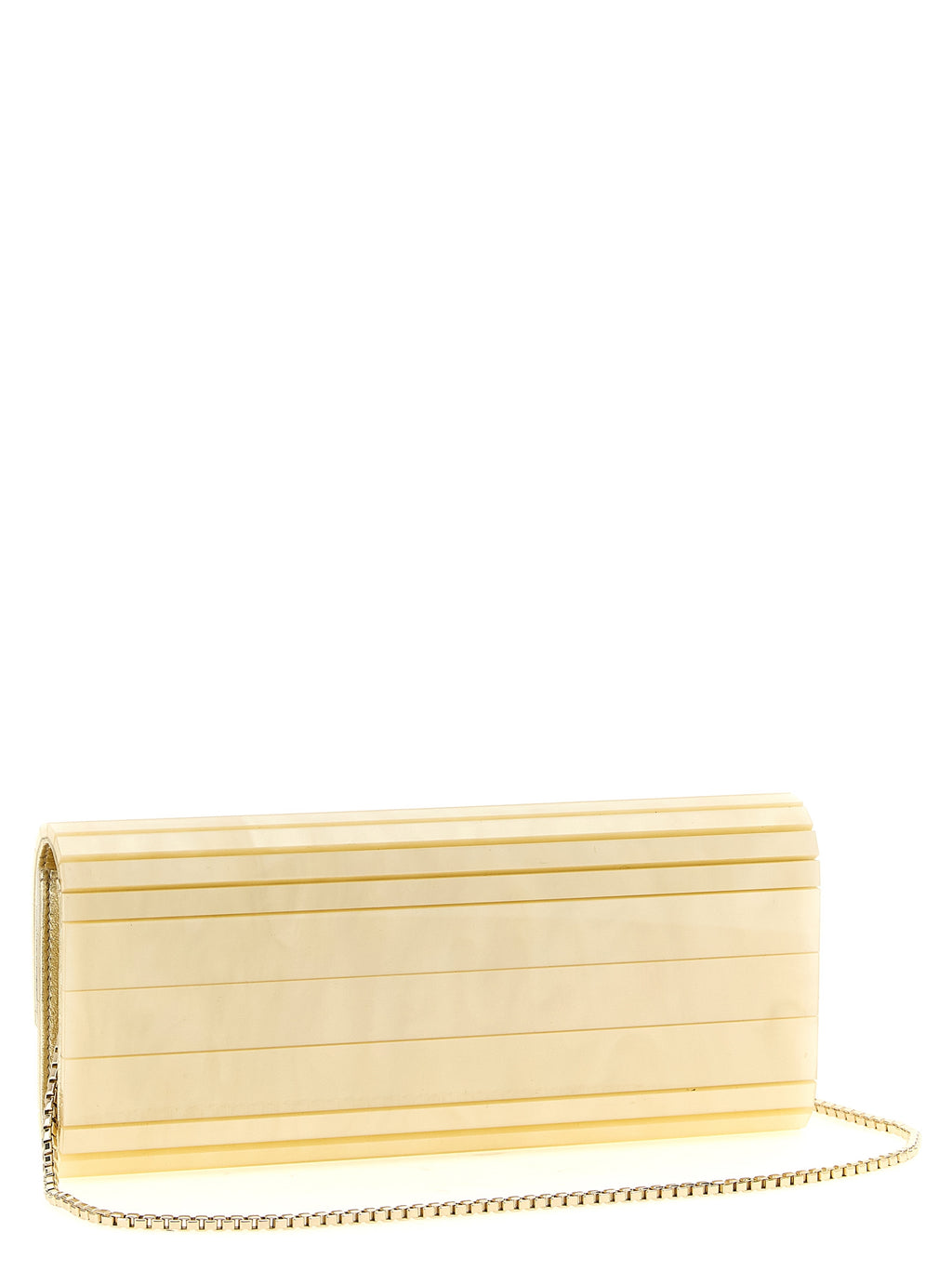 Jimmy Choo Gold Viscose Clutch Bag