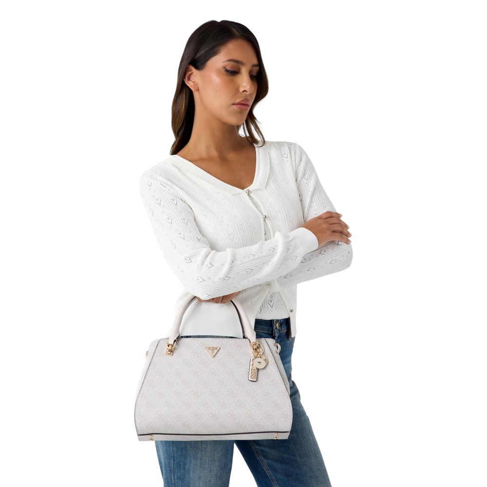 Guess White Polyethylene Handbag
