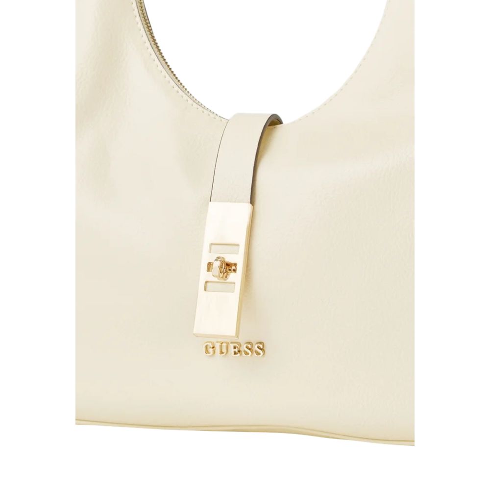 Guess Cream Polyethylene Handbag