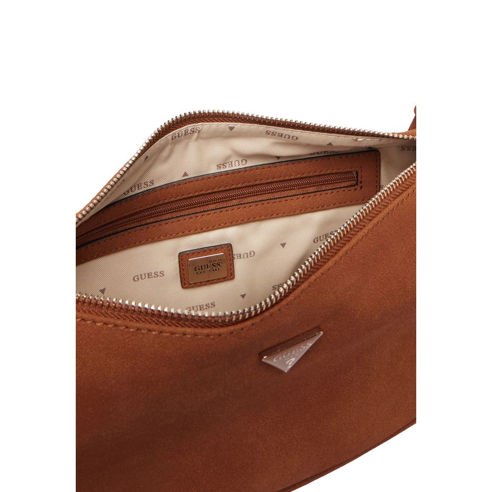 Guess Brown Suede Leather Handbag