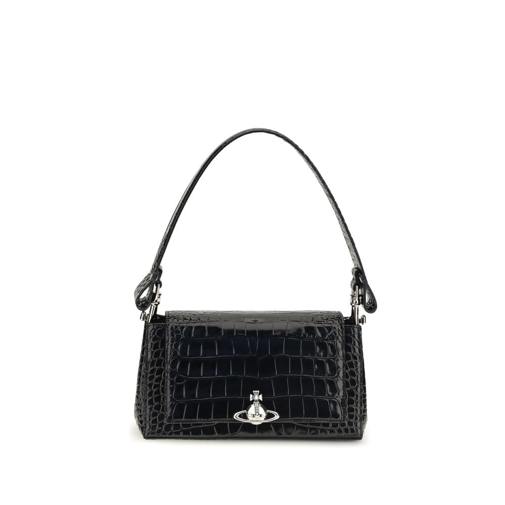 Vivienne Westwood Black Calf Leather Bos Taurus Shoulder Bag