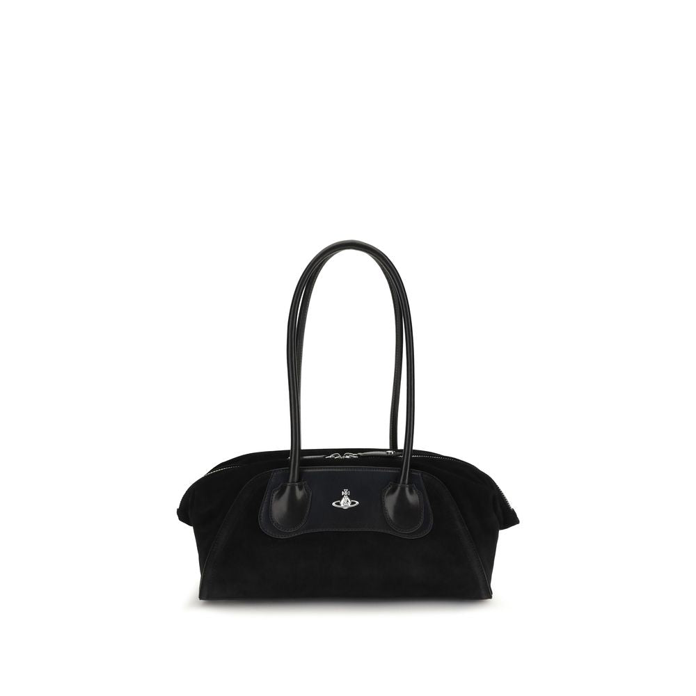 Vivienne Westwood Black Calf Leather Bos Taurus Shoulder Bag