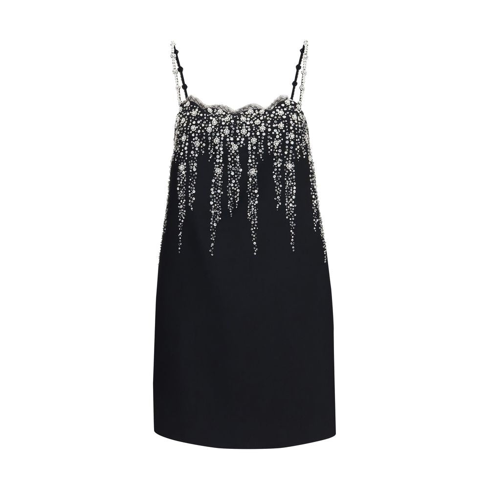 Valentino Garavani Black Wool Oves Aries Cocktail Dress