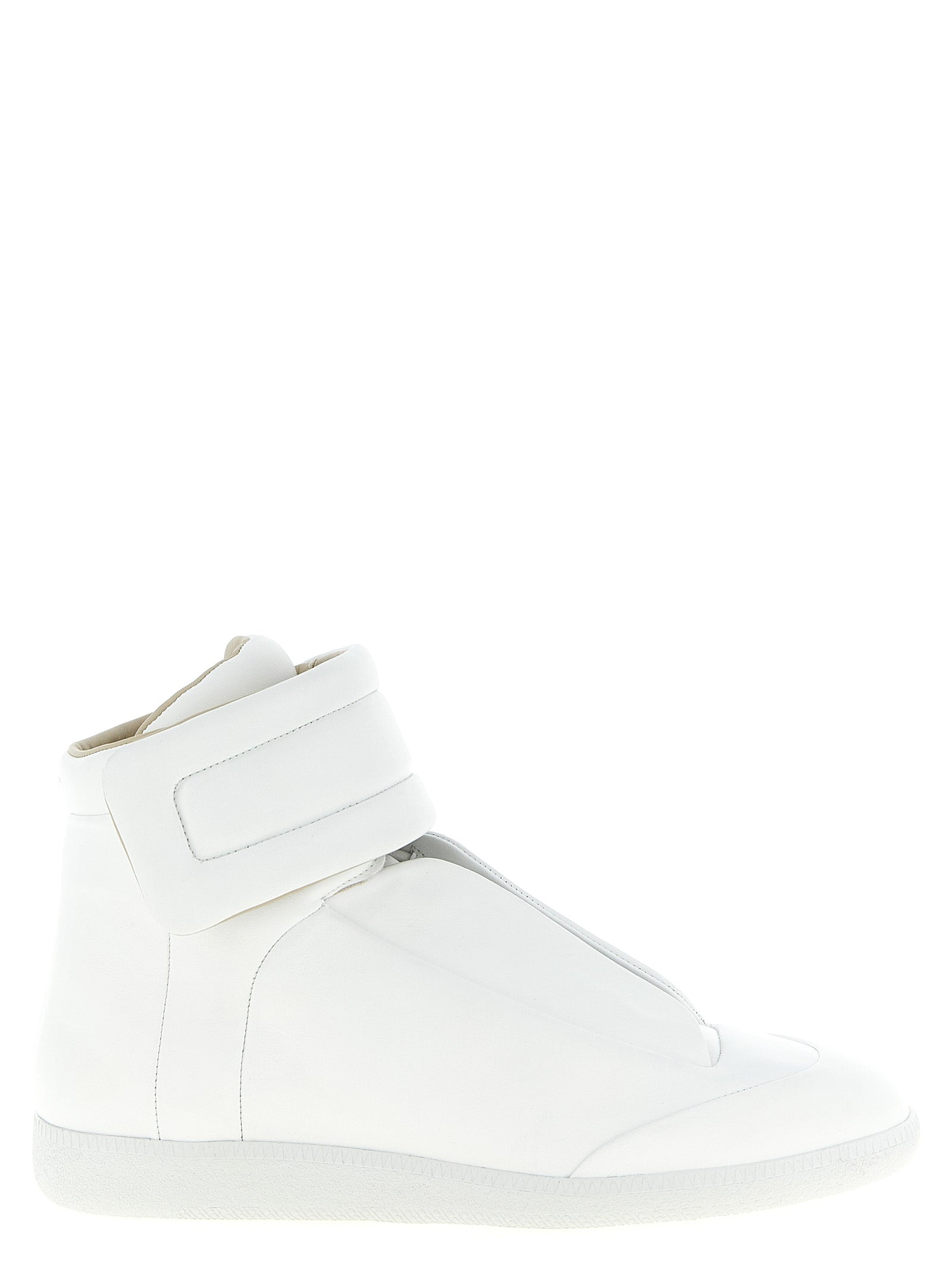 Maison Margiela White Calfskin High Top Sneakers