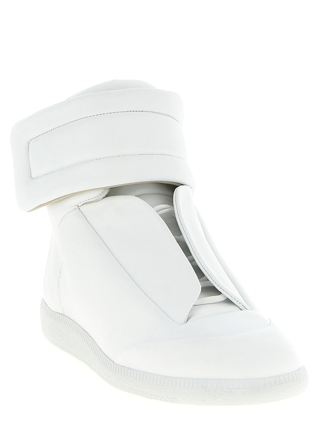 Maison Margiela White Calfskin High Top Sneakers