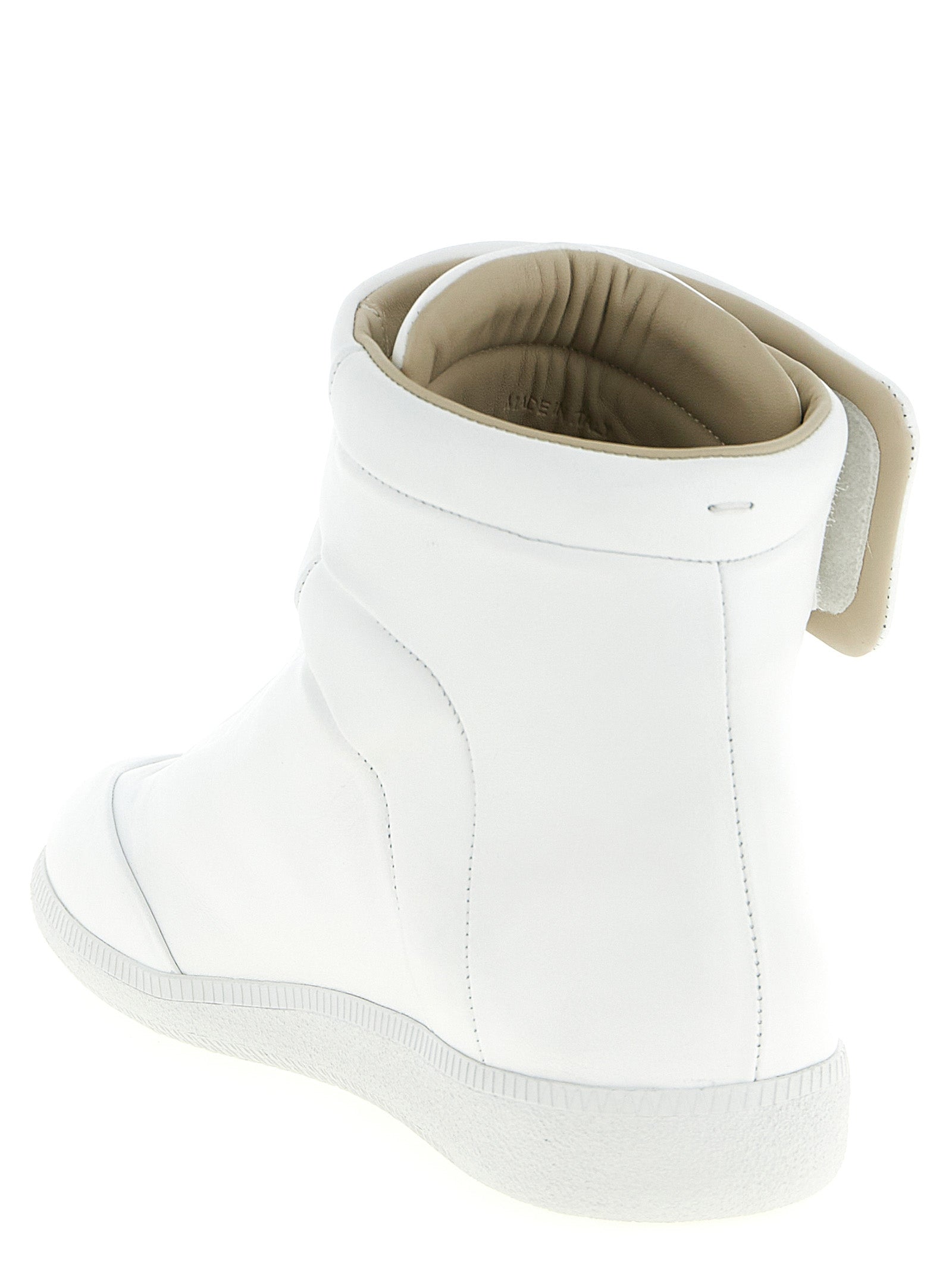 Maison Margiela White Calfskin High Top Sneakers