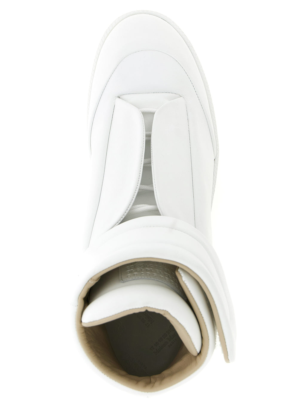 Maison Margiela White Calfskin High Top Sneakers