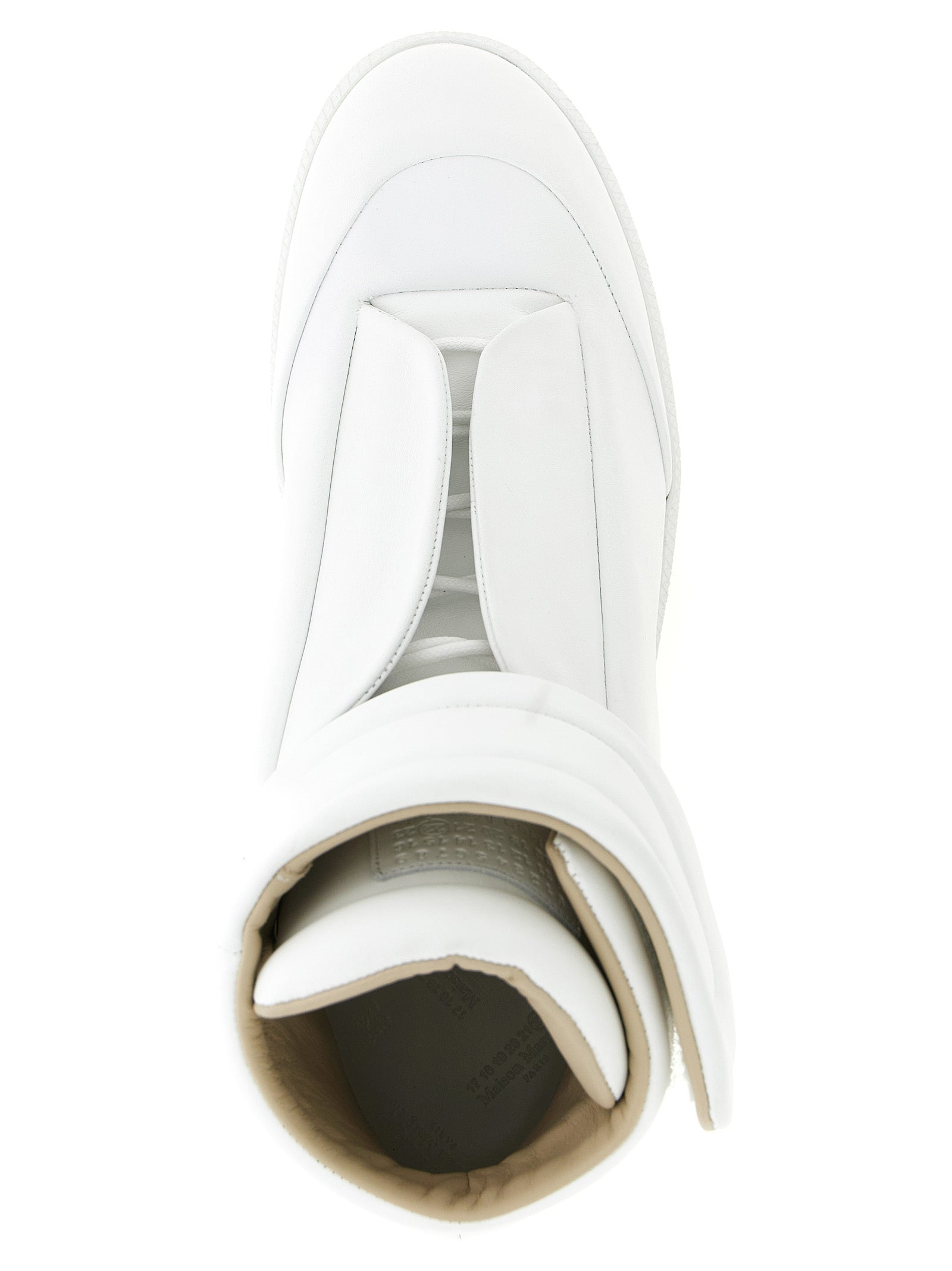 Maison Margiela White Calfskin High Top Sneakers