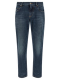 Dolce & Gabbana Blue Cotton Straight-Leg Jeans